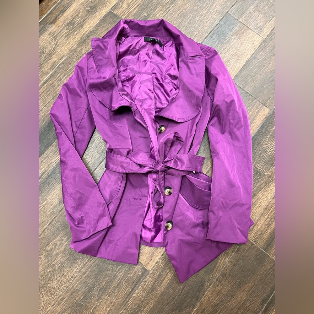 ✨Sandro Studio purple rain coat, size small!✨